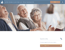 Tablet Screenshot of lifecarecenterofwestminster.com